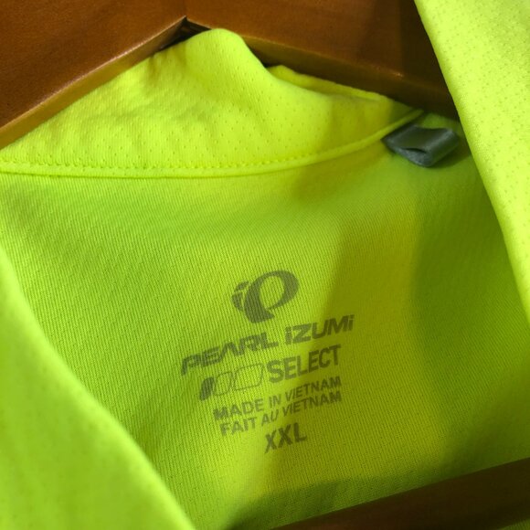 Pearl Izumi Cycling Vest Mens XXL 2XL Yellow Hi Vis Water Bottle Pockets Zip - Picture 3 of 8